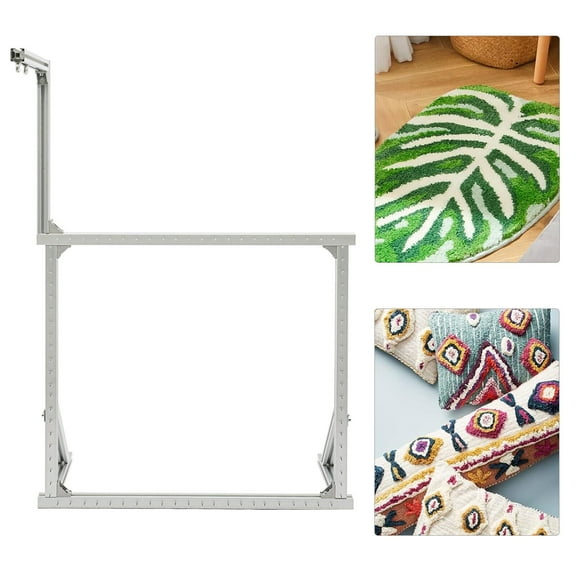 Miumaeov 27.5inch Aluminium Alloy Tufting Frame Rug Hooking Punch Needle Tufting Frame +Stand Adjustable