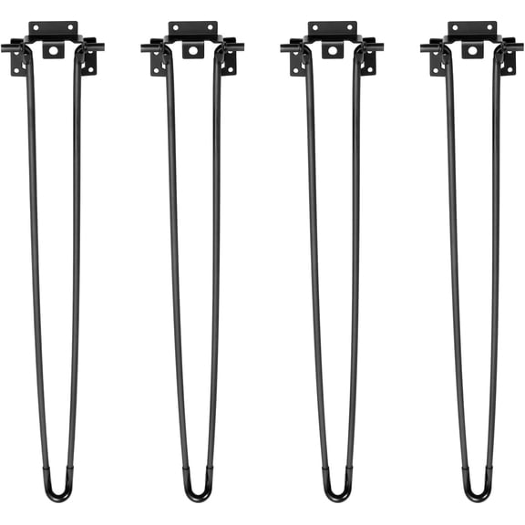 Miumaeov 28" Hairpin Table Legs Height Foldable 4Pcs/Set Folding Metal Legs for DIY Coffe Desk Table Mini Desk Black,Max.Load 132lbs