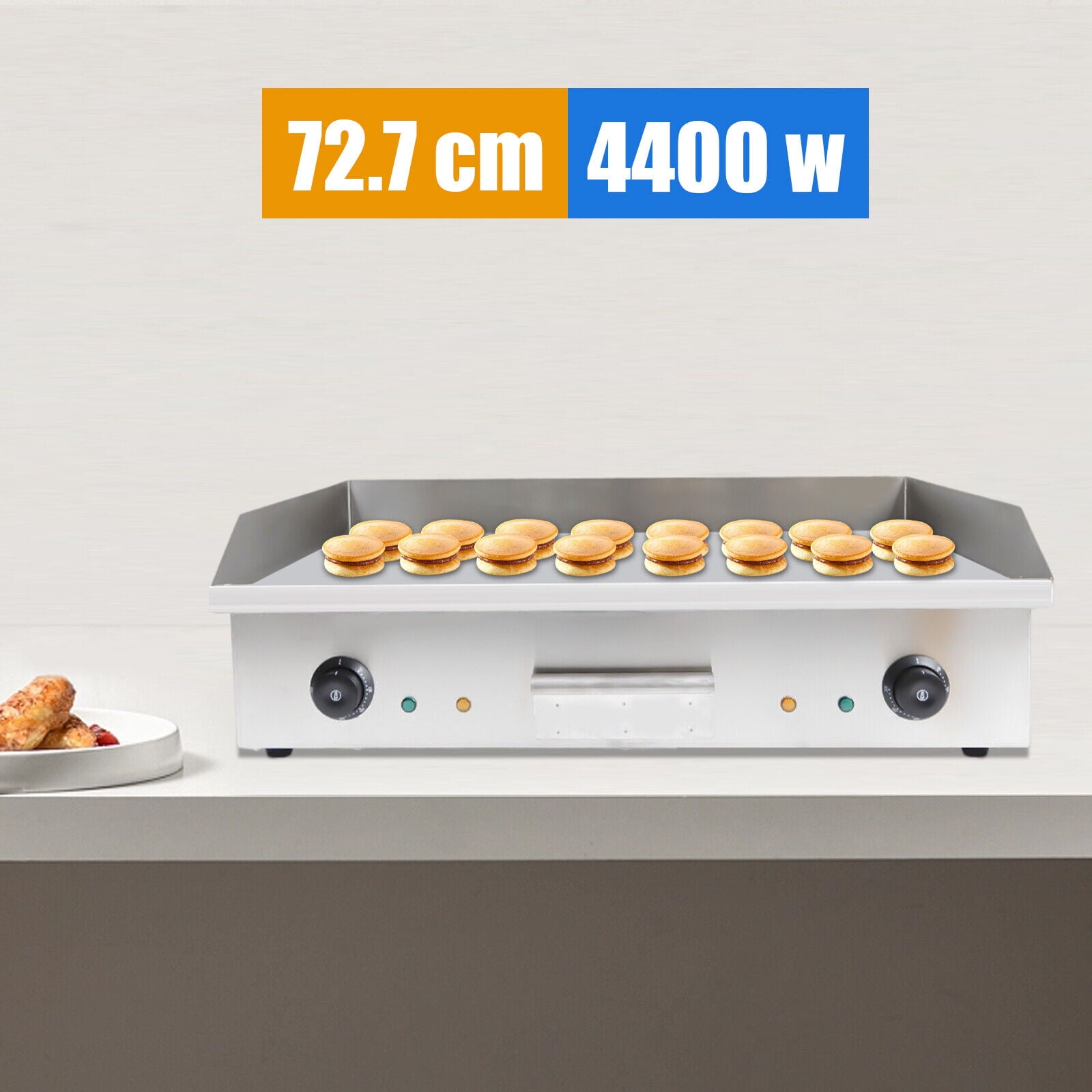 Miumaeov 29inch Commercial Electric Countertop Griddle Stainless Steel