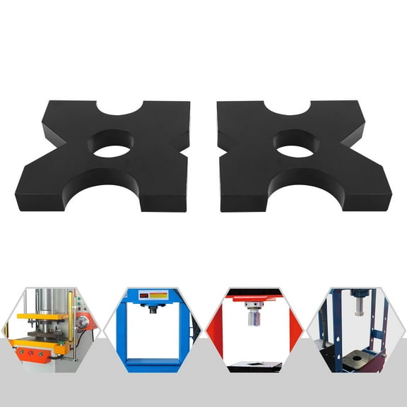 Miumaeov 2pcs 20T/32T Iron Press Plate H Frame Hydraulic Shop Press Plate 18*18*2.5cm