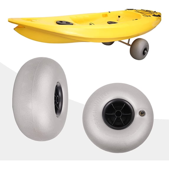 Miumaeov 2pcs Balloon Beach Wheels Replacement Beach Tires 10" PVC for Kayak Dolly Canoe