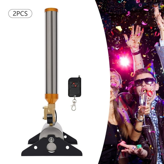 Miumaeov 2pcs Confetti Launcher Cannon Machine with Remote Control Confetti Salute Machine for Concert Stage Wedding Party 110V