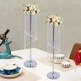 thumbnail image 1 of Miumaeov 2pcs Crystal Wedding Flower Stand Wedding Flower Vases Metal Flower Arrangement Stand Tabletop Flower Vase for Wedding Party Tables Decorations Hotel Decor, 1 of 13