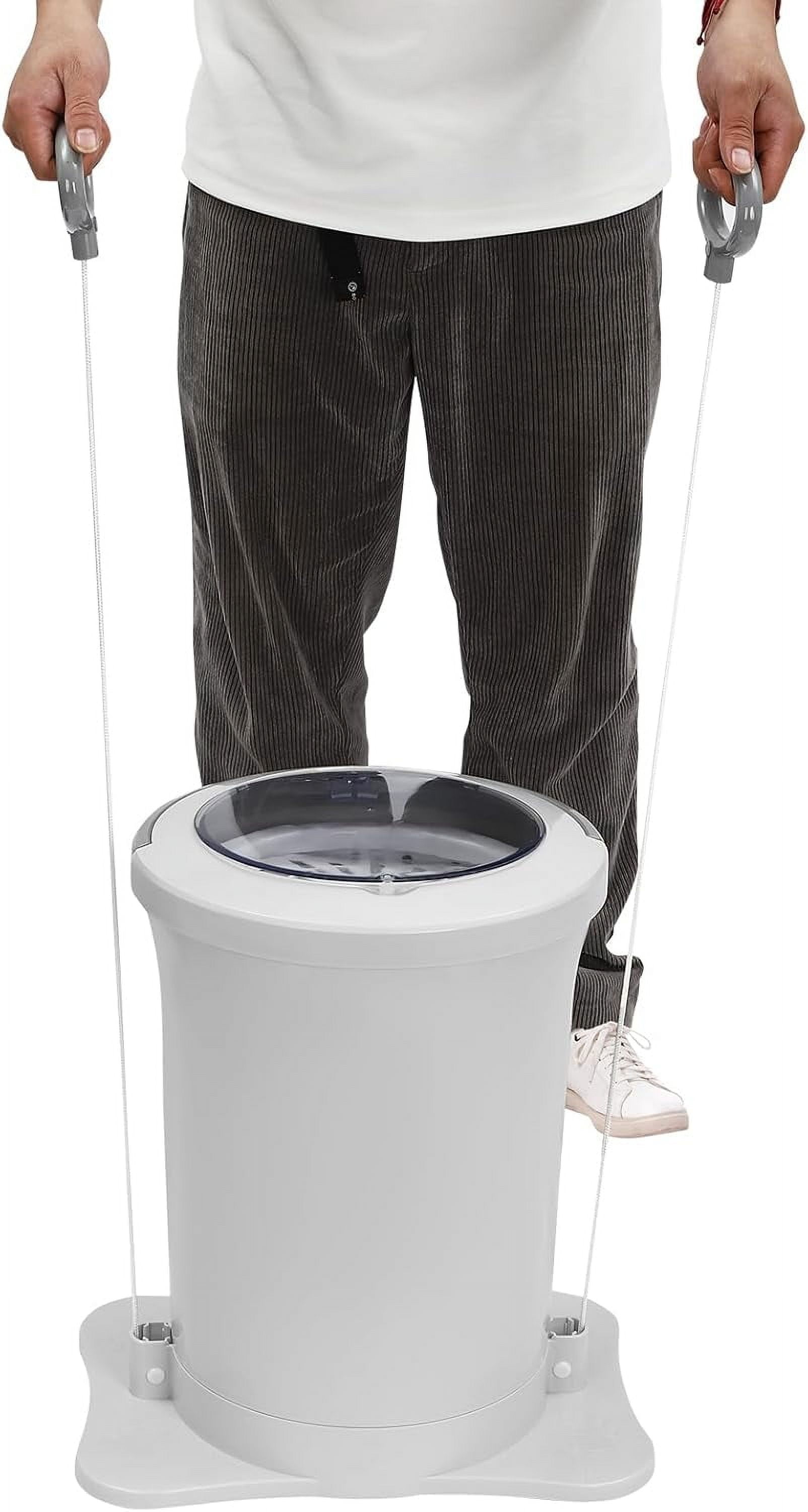 Miumaeov 3.17Gal Portable Manual Clothes Dryer, Non Electric Foot Powered Compact Mini Laundry Spin Dryer Machine for Clothes,RV, Camping, Apartment