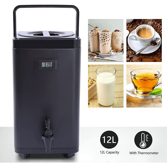 Miumaeov 3.17Gal Square Insulated Beverage Dispenser Thermal Hot and Cold Beverage Bucket