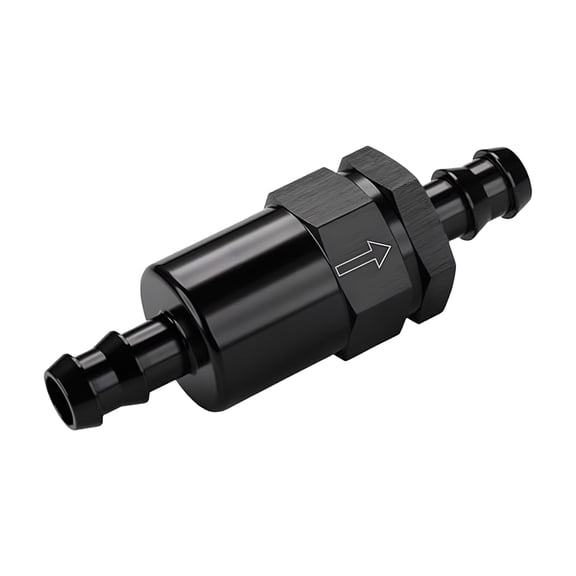 Miumaeov 3/8" (10mm) Check Valve Aluminum One Way Fuel Check Valve Black Inline Non Return Valve For Diesel, Engine Oil, Air