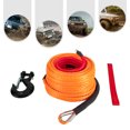 thumbnail image 1 of Miumaeov 3/8" x 100' Synthetic Winch Rope with Hook Winch Cable with Protective Sleeve Car Tow Recovery Cable for 4WD Off-Road Vehicle Truck ATV UTV SUV 23,809 LBS Breaking Strength, 1 of 12