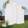 thumbnail image 1 of Miumaeov 3 Colors Steel Arch Backdrop Stand Wedding Arch Stand Set Flower Balloon Frame with Cotton Covers for Wedding Birthday Party, 1 of 17