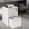 thumbnail image 1 of Miumaeov 3 Drawer Vertical File Cabinet Mobile Filing Cabinet with Lock Metal Mobile File Cabinet for Home Office, 1 of 10