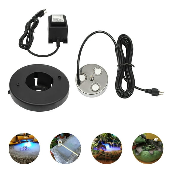 Miumaeov 3-Head Ultrasonic Mist Maker Fogger AC 36V 60W Air Humidifier Hydroponics Water Fountain Pond Fog Machine 900ml/h