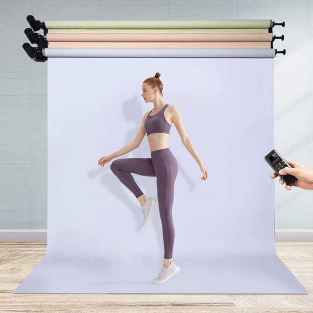 Miumaeov 3 Roller Motorized Photo Backdrop Roller Electric Wall Ceiling