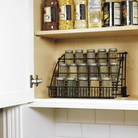Miumaeov 3-Tier Pull Down Spice Rack Large Capacity Kitchen Storage Shelf Organizer for Jars Bottles