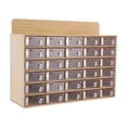 thumbnail image 1 of Miumaeov 30 Slots Cell Phone Locker Box Wood Acrylic Lockable Mobile Phone Storage Cabinet With Keys For Office School Wall Mount Free Standing, 1 of 20