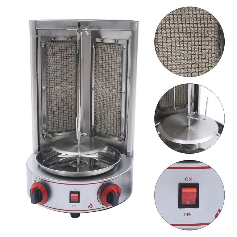 Flexzion Vertical Rotisserie Oven - Countertop Shawarma Machine Kebab  Electric Cooker Rotating Oven, Stainless Steel Roaster - AliExpress