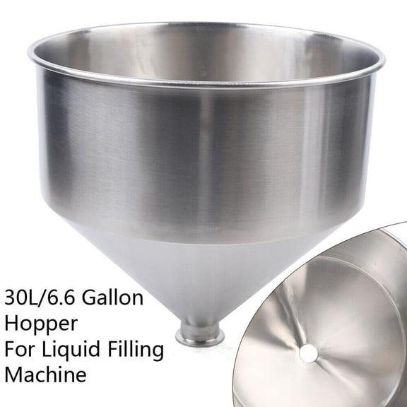 Miumaeov 30L Funnel Tank 304 Stainless Steel Hopper for Paste Liquid Filling Machine