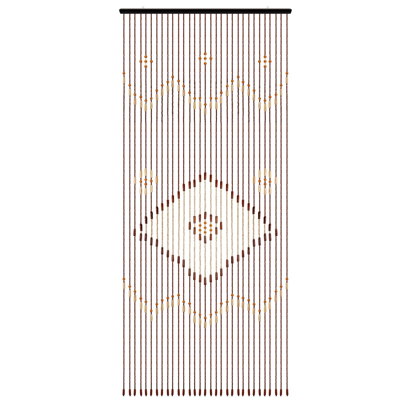 Miumaeov 31 Line Wood Bead String Door Curtain Doorway Blind Screen Room Divider 208*90cm