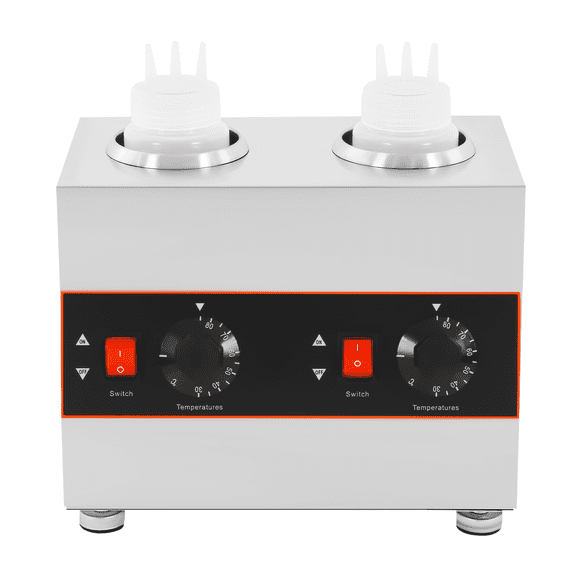 Miumaeov 320W Electric Sauce Warmer, Chocolate Sauce Warmer Cheese Sauce Dispenser Warmer Hot Fudge Warmer Dispenser