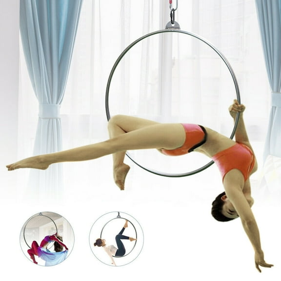 Miumaeov 33.5" Yoga Ring Aerial Lyra Hoop Gymnastic Equipment Dancing Training Durable