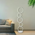 thumbnail image 1 of Miumaeov 35.5'' Nordic Floor Lamp Modern Ring Style LED Standing Light Five Rings 3 Brightness Levels Dimable for Living Room Bedroom Office, 1 of 12