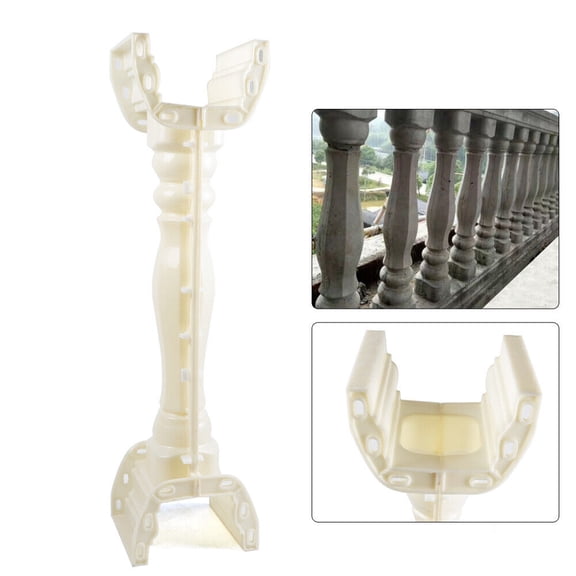 Miumaeov 35'' Roman Concrete Column Mold, Plastic Roman Column Making Mold Balcony Garden Pool Cement Plaster Concrete Railing DIY Mould