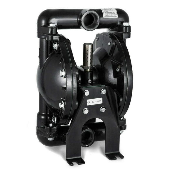 Miumaeov 35GPM Air-Operated Double Membrane Diaphragm Pump 1 inch Inlet & Outlet Aluminium Max 120PSI, Low Viscosity Petroleum Fluids, QBY4-25L