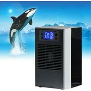 Miumaeov 35L 110V 100W Aquarium Water Chiller Fish Tank Cooler Heater System Warmer/ Cooler Temperature Controller for Fish Shrimp Tank Marine Coral Reef Tank Sliver