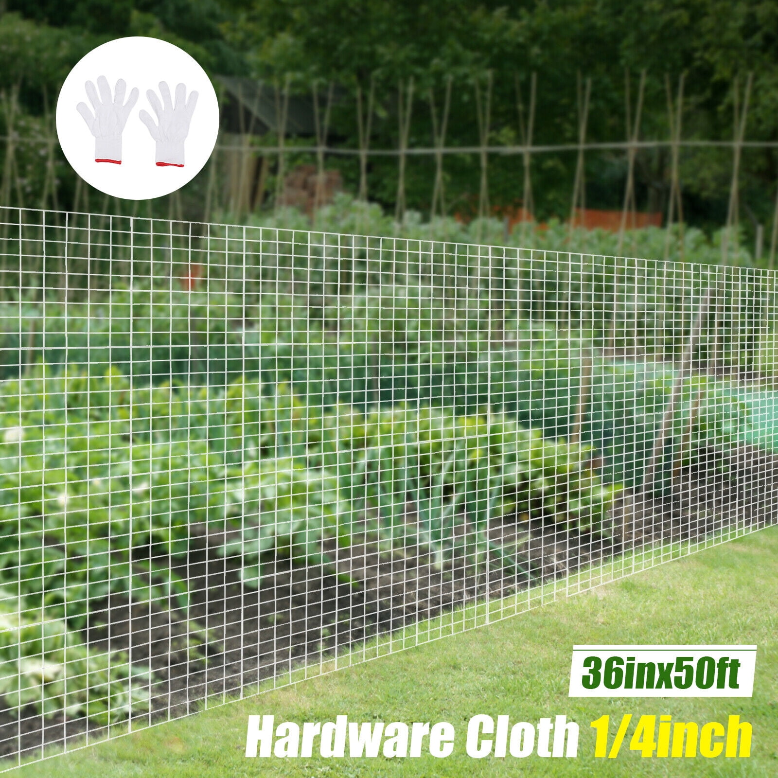 Miumaeov 36inx50ft Hardware Cloth 1/4 inch Galvanized Welded Wire Mesh ...