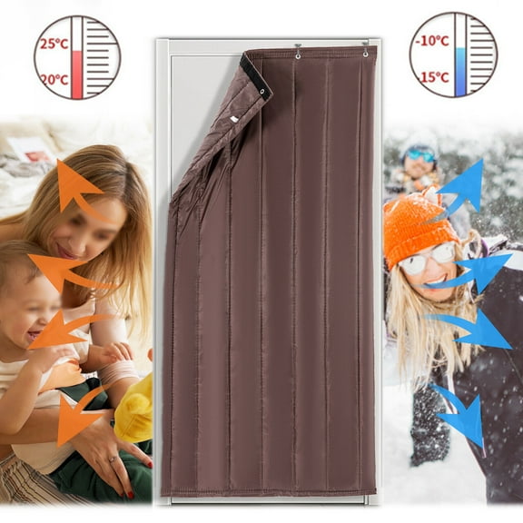 Miumaeov 39.5''*83" Thermal Insulated Door Curtain Soundproof Blanket Doorway Curtain Cover Screen