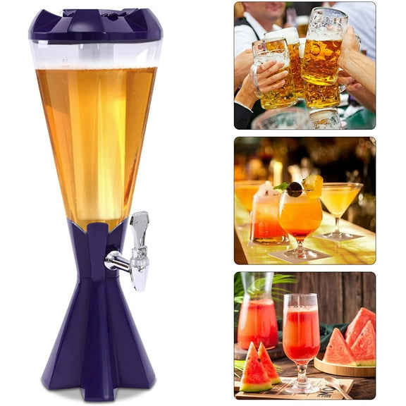 Miumaeov 3L Bar Drink Beer Dispenser Cold Beer Drink Juice Container for Kitchen Party