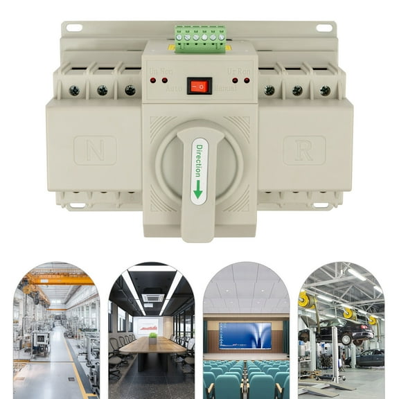 Miumaeov 3P 63A Dual PowerTransfer Switch Automatic Transfer Switch For Generator 50Hz/60Hz