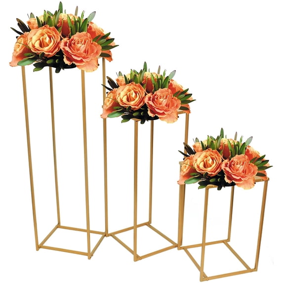 Miumaeov 3Pcs Wedding Flower Stand Metal, Iron Prop Party Display Decoration for Wedding Decoration Window Display