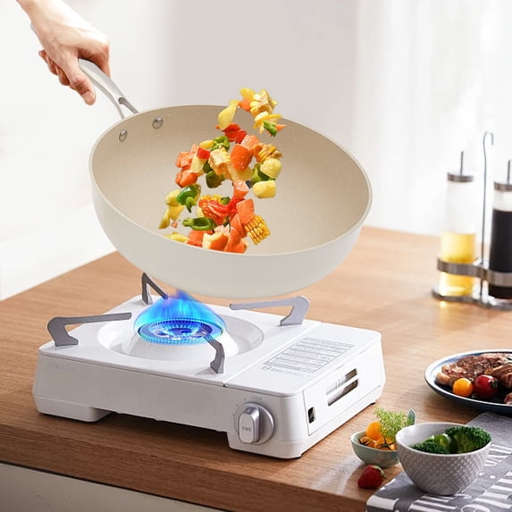Miumaeov 4.8L/162.33oz Frying Pot Nonstick Frying Pot Skillet Kitchen Cooking Pot with Lid & Spatula