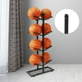 thumbnail image 1 of Miumaeov 4 Layer Double-Sided Basketball Storage Rack Floor Standing Balls Organizer Sports Equipment Display Stand Holder Black, 1 of 16