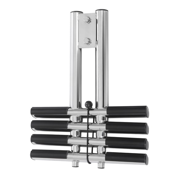 Miumaeov 4-Step Telescoping Boat Ladder, 304 Stainless Steel Foldable Boarding Ladder with Non-Slip Treads, 900 lbs Capacity