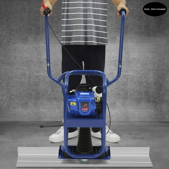 Miumaeov 4 Stroke 37.7cc Concrete Vibration Leveling Machine Screed Cement Gas Concrete Wet Screed Concrete Vibrating Machine 5200rpm Not Include Ruler
