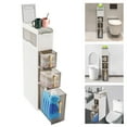 thumbnail image 1 of Miumaeov 4 Tier Bathroom Floor Cabinet Drawers Organizer Storage Cabinet Toilet Paper Holder, 1 of 23