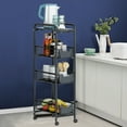 thumbnail image 1 of Miumaeov 4-Tier Kitchen Storage Rack Rolling Cart Shelf for Kitchen Laundry Room Bathroom, 1 of 12