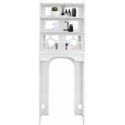Miumaeov 4 Tier Over The Toilet Storage Cabinet,Bathroom Cabinet Washing Machin Cabinet forTissues,Cosmetics,Lotions,Shampoos