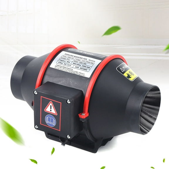Miumaeov 4 inch 310CFM Silent Inline Duct Ventilation Fan Vent Exhaust Blower Air Circulation 2600r/Min