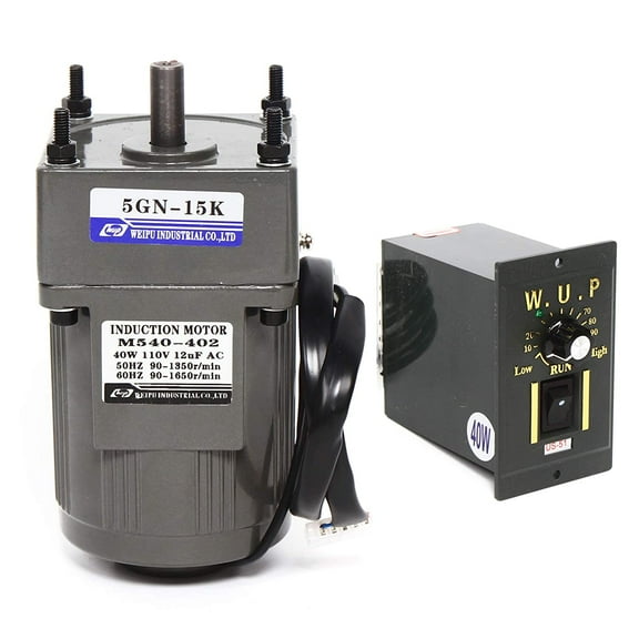 Miumaeov 40W 15K AC110V 90RPM Adjustable Variable Gear Reducer Motor with Speed Controller for Industry