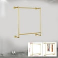 thumbnail image 1 of Miumaeov 41In Gold Iron Industrial Pipe Wall Mounted Clothing Rack,Space-Saving Display Hanging Clothes Rack Wedding Dress Bridal Clothing Clothes Display Stand, 1 of 8