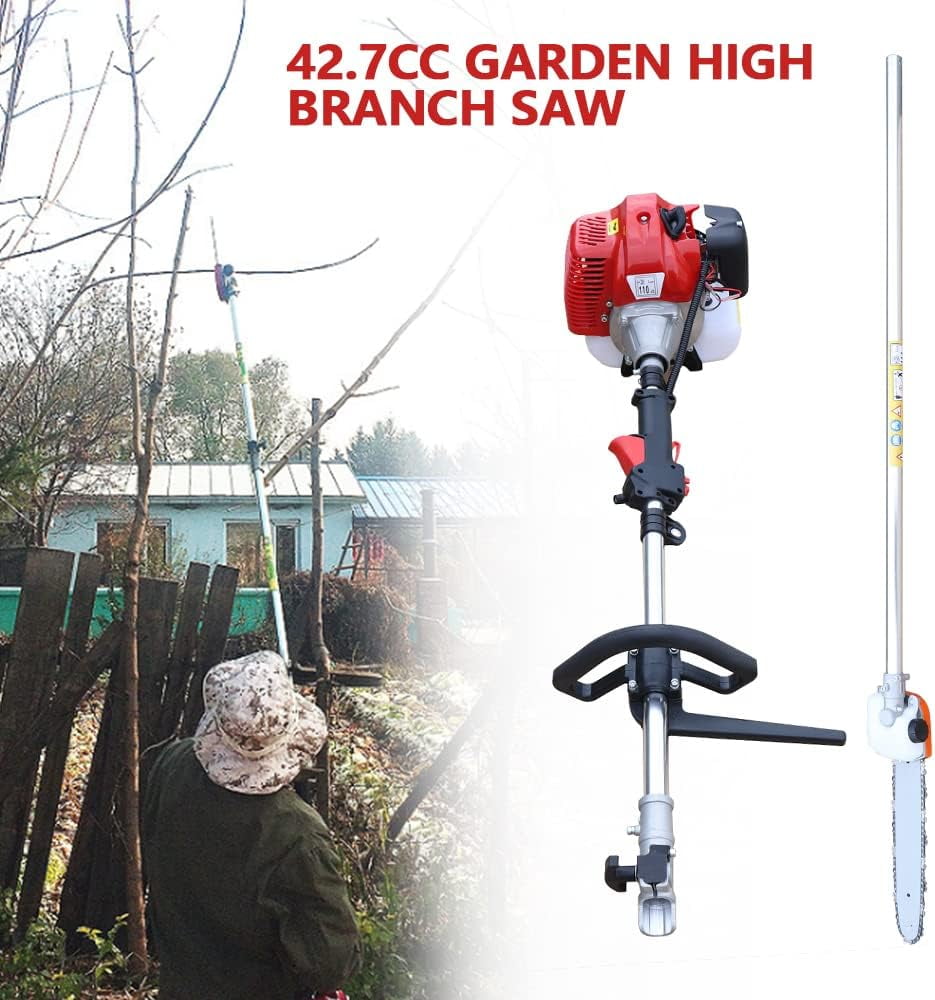 Miumaeov 42.7CC 2Stroke Engine Pole Saw Gas Powered Pole Saws 12inch