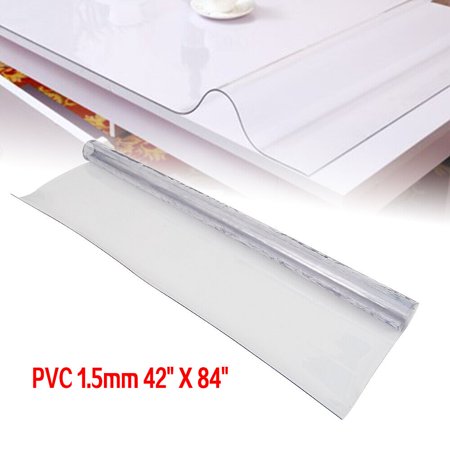 Miumaeov 42 x 84" Rectangular Clear PVC Tablecloth Waterproof Plastic Protector Table Cover 1.5mm Thick Transparent Protector Table Cover for Dining Room Coffee Table Protection Pad