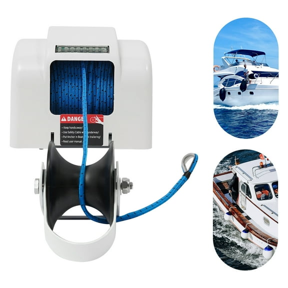 Miumaeov 45 LBS Boat Anchor Winch Electric Marine Winch Free Fall Winch With Wireless Remote