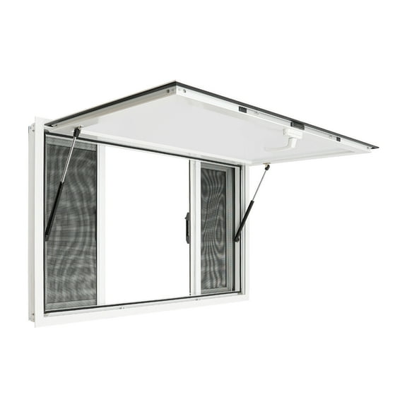 Miumaeov 48"L x 30"W Concession Stand Serving Window Food Truck Service Awning w/ Hooks