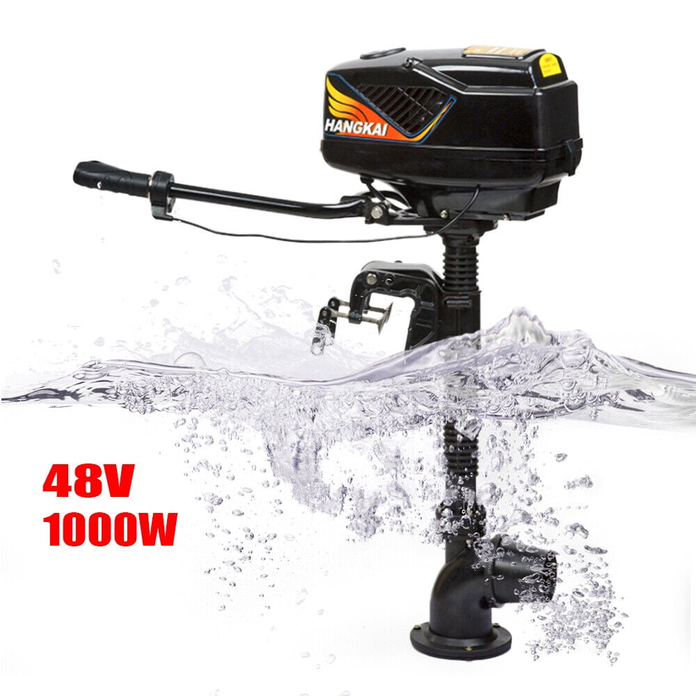 Miumaeov 48V 1000w Electric Outboard Engine 4 HP 4.0jet Pump Tiller Control Brushless Motor 90 Rotatable Stand Electric Outboard Engine for Fishing Aquaculture Outdoor Adventures