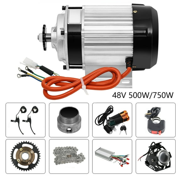 Miumaeov 48V Electric Brushless DC Motor Kit 500W Electric Brushless Geared Motor DIY Kit Bicycle Conversion kit Motor Controller for Electric 3-Wheels Tricycle E-Bike