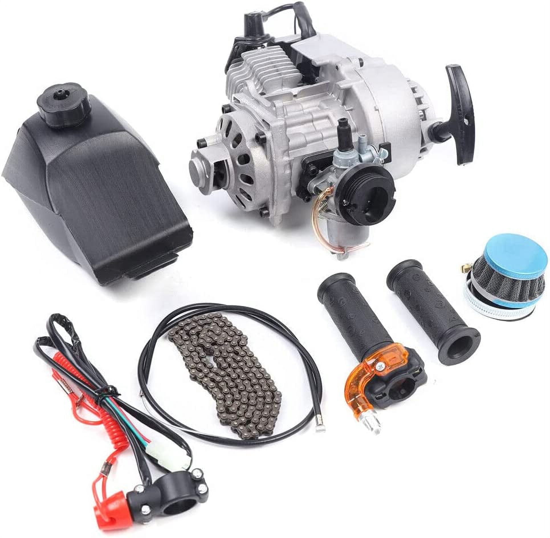 Miumaeov 49CC 2-Stroke Engine Motor Kit Single Cylinder Pull Start Engine for Mini Dirt Bike Motor Pocket ATV Scooter
