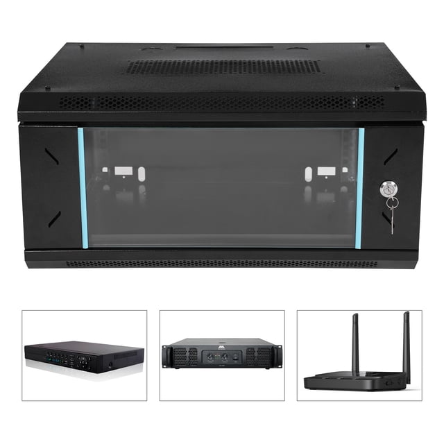Openserver Case Rack Mountable Miumaeov 4U Server Cabinet Case Rack Wall Mount Network Enclosure Rack ...