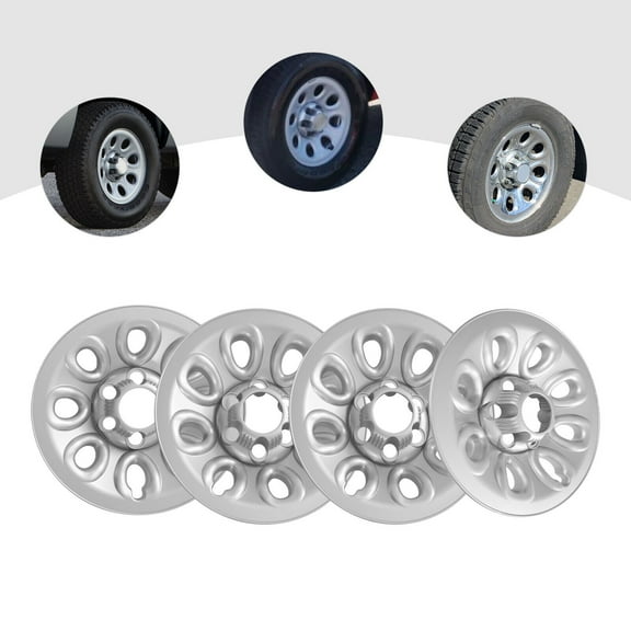 Miumaeov 4pcs Wheel Skins Full Rim Covers Center Hub Caps Silver for 2005-2014 Chevrolet/GMC